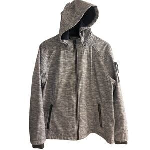 Women’s Free Country Fleece Lined Jacket Detachable Hood Blue Full Zip Coat XL